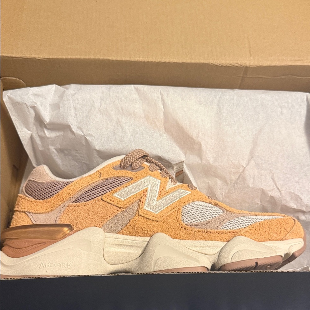 New Balance Tan and Cream Athletic Shoes